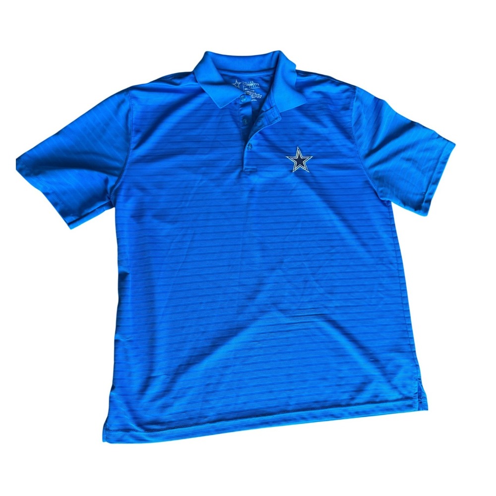 Dallas Cowboys Authentic Performance Polo Shirt Mens XL Striped NFL Football - Picture 3 of 7